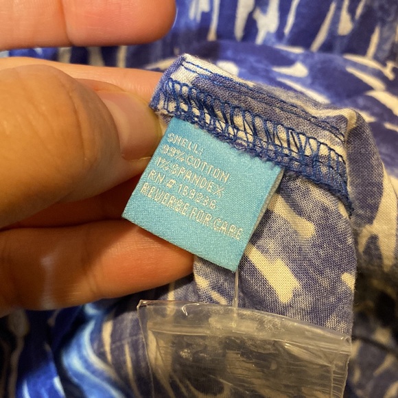 J. McLaughlin Lois Paintstroke Print Crinkle Cotton Voile Blouse EUC! - Picture 5 of 6